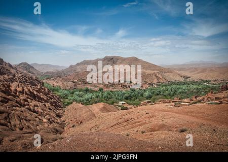 Ein Tal in der Dades-Schlucht, im Süden Marokkos Stockfoto