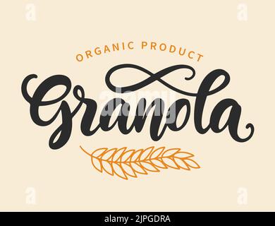 Granola Schriftzug Vektor-Logo Stock Vektor