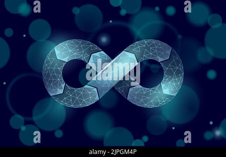 DevOps Software-Entwicklung Operationen unendlich Symbol. Programmierer Verwaltung System Lebenszyklus Qualität. Codierung Gebäude Testfreigabe Stock Vektor