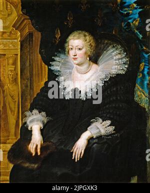 Anne von Österreich (1601-1666), Königin von Frankreich, Ehefrau von Ludwig XIII., König von Frankreich, Ölporträt auf Leinwand von Peter Paul Rubens, um 1622 Stockfoto