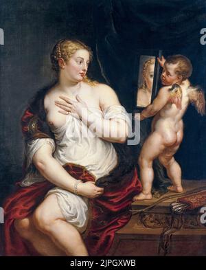 Peter Paul Rubens, Venus und Amor, Ölgemälde auf Leinwand, 1606-1611 Stockfoto