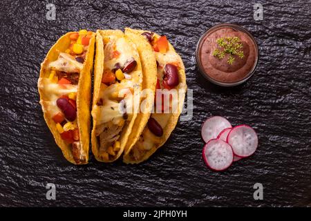 taco, mexikanische Küche, Carnitas, Tacos, mexikanische Küche, Mexikanisches Essen Stockfoto