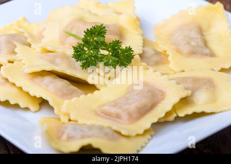 Ravioli, selbstgemacht, Pasta, Hausmaden Stockfoto