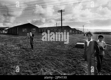 Ugandische asiatische Flüchtlinge im Gipslager Dartmoor Devon 1972 Stockfoto