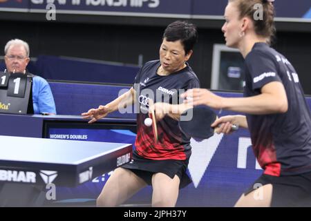 München, Deutschland . 18. August 2022. MÜNCHEN, Deutschland., . TISCHTENNIS - Tag 8 - Europameisterschaften München 2022 - Credit: SPP Sport Press Foto. /Alamy Live News Stockfoto