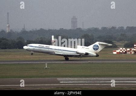 Eine Pan am Boeing 727 landete 1979 auf dem Flughafen Tegel Stockfoto