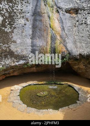 (C) Denis TRASFI/MAXPPP - à Vézac le 08-08-2022 - Les jardins de Marqueyssac - Petite Cascade Stockfoto