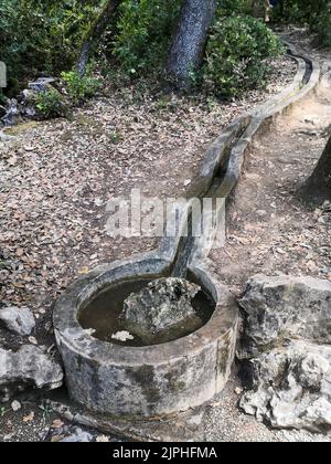 (C) Denis TRASFI/MAXPPP - à Vézac le 08-08-2022 - Les jardins de Marqueyssac - Petit Cour d'Eau Stockfoto