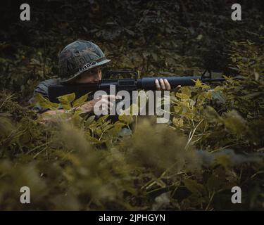Amerikanische Soldaten, Vietnam-Kostüme Stockfoto