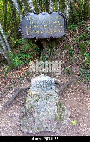 Ein geografisches Zentrum von Italien in der Provinz narni Terni Stockfoto