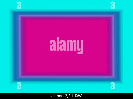 Rahmen aus Kobalt und Arktisblau mit magentarem Kopierraum Stockfoto