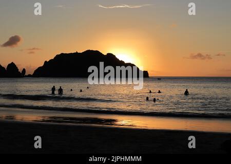 Die Kirche unserer Lieben Frau von Remedios befindet sich im Dorf der Heilmittel in Fernando de Noronha Stockfoto