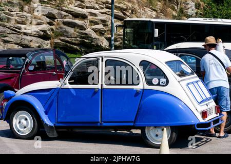 2CV, Kavala, Nordostgriechenland Stockfoto