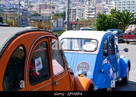 2CV, Kavala, Nordostgriechenland Stockfoto