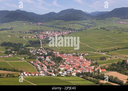 Kulturlandschaft, südpfalz, Wollmesheim, drohnenflug, Kulturlandschaften, Landschaft, Landschaften, südpalatinate Stockfoto