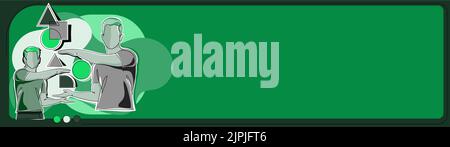 Zwei Kollegen Präsentieren Aktuelle Updates Zu Den Krutialen. Geschäftsleute Zeigen Neue Wichtige Ankündigungen. Führungskräfte, Die Über Die Aktuellen Relevanten Informationen Sprechen Stock Vektor