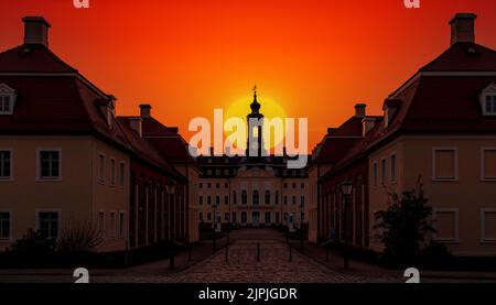 Sonnenuntergang, hubertusburg, wermsdorf, Sonnenuntergänge Stockfoto