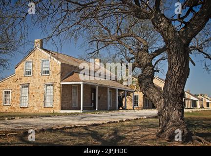 Fort Concho, San Angelo, Texas; das Stringer House diente als Offiziersquartier Stockfoto