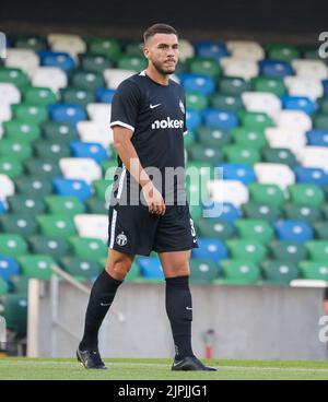 Windsor Park, Belfast, Nordirland, Großbritannien. 04 August 2022. UEFA Europa League Dritte Qualifikationsrunde (erste Etappe) – Linfield gegen FC Zürich. Fußballspieler im Einsatz FC Zürich Fußballspieler Mirlind Kryeziu (31). Stockfoto