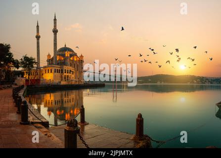 bosporus, istanbul, ortaköy-Moschee, istanbuls, ortaköy-Moscheen Stockfoto