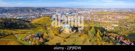 stuttgart, rotenberg, Mausoleum, württemberg, drohnenflug, stuttgarts, Rosenbergs, Mausoleen, württembergs Stockfoto