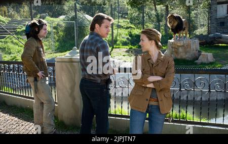 PATRICK FUGIT, MATT DAMON, SCARLETT JOHANSSON, kauften wir einen Zoo, 2011 Stockfoto