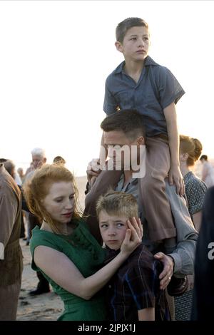 JESSICA CHASTAIN, LARAMIE EPPLER, BRAD PITT, TYE SHERIDAN, DER BAUM DES LEBENS, 2011 Stockfoto