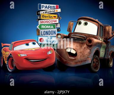 LIGHTNING MCQUEEN, MATER, Plakat, Autos 2, 2011 Stockfoto