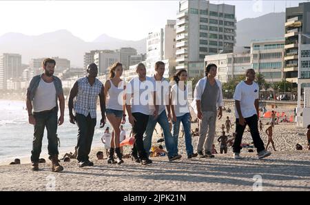 MATT SCHULZE, Tyrese Gibson, VIN DIESEL, Paul Walker, Jordana Brewster, LUDACRIS, FAST FÜNF, 2011 Stockfoto