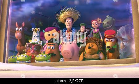 ALIENS, BULLSEYE, BUTTERCUP, KOPF, KOPF, WOODY, HAMM, LIGHTYEAR, PRICKLEPANTS, JESSIE, REX, SLINKY, TRIXIE, HAWAII URLAUB, 2011 Stockfoto