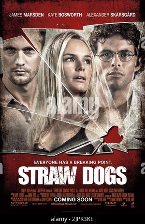 ALEXANDER SKARSGARD, Kate Bosworth, James Marsden, Plakat, STRAW DOGS, 2011 Stockfoto