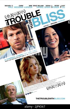 MICHAEL C. HALL, Lucy Liu, Brie Larson, Peter Fonda, Plakat, DIE MÜHE MIT DEM BLISS, 2011 Stockfoto