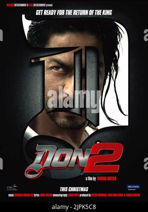 SHAH RUKH KHAN-POSTER, DON 2, 2011 Stockfoto