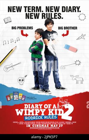 ZACHARY GORDON, DEVON BOSTICK, Plakat, DIARY OF A WIMPY KID: RODRICK REGELN, 2011 Stockfoto