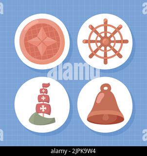 Setzen Sie einen glücklichen columbus-Tag ein Stock Vektor