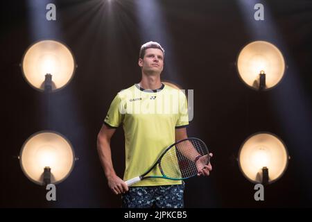 März 8 2022; Indian Wells, CA 2022 BNP Paribas Open Hubert Hurkacz (POL) Stockfoto
