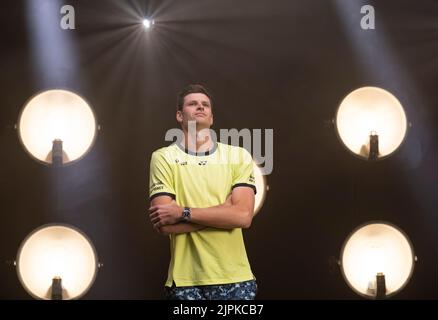März 8 2022; Indian Wells, CA 2022 BNP Paribas Open Hubert Hurkacz (POL) Stockfoto