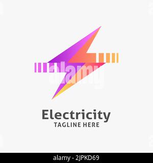 Logo für elektrische Blitzgeräte Stock Vektor