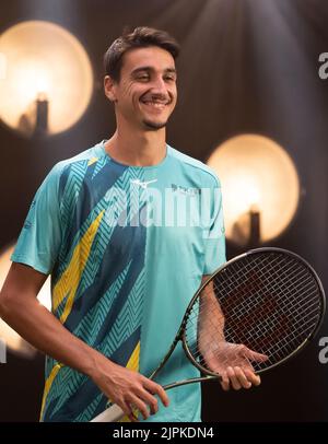 März 8 2022; Indian Wells, CA 2022 BNP Paribas Open Lorenzo Sonego (ITA) Stockfoto