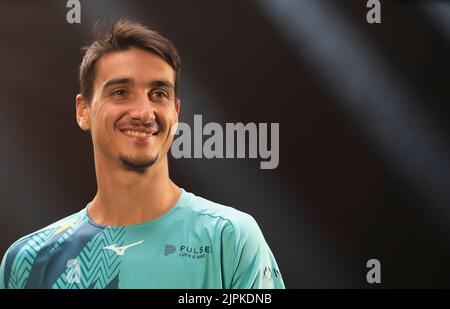 März 8 2022; Indian Wells, CA 2022 BNP Paribas Open Lorenzo Sonego (ITA) Stockfoto