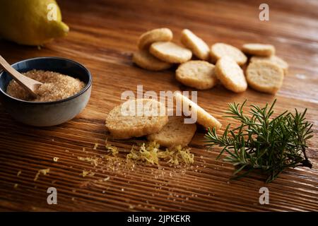 Rosmarin, Kekse, weihnachtskekse, Rosmarin, Keks, Buiscuit, Kekse, kekse, weihnachtsgebäck, weihnachtskuchen Stockfoto