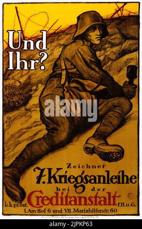 And Your? - Gezeichnet 7 Kriegsanleihe Crisco. Propagandaplakat des Ersten Weltkriegs. WWI. Roller, Alfred, 1864-1935, Künstler. 1917. Stockfoto