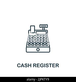 Symbol „Kasse“. Line Simple Line Online Store Symbol für Vorlagen, Webdesign und Infografiken Stock Vektor