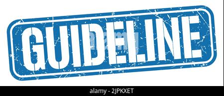 LEITSATZ auf blauem grungy Stempelschild geschrieben. Stockfoto