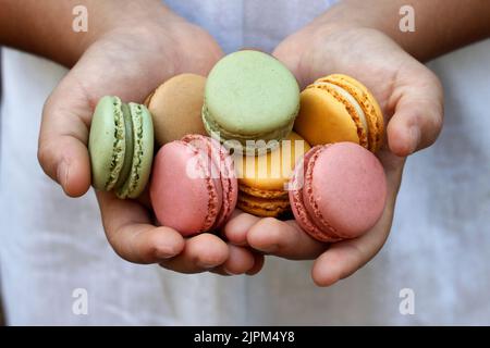 Macarons. Stockfoto