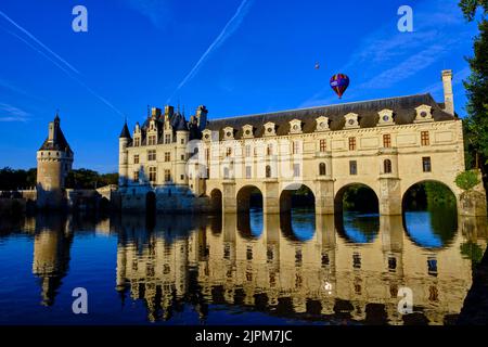 Frankreich, Indre et Loire, Chenonceaux, Château de Chenonceau, von der UNESCO zum Weltkulturerbe erklärt, erbaut von 1513 bis 1521 im Renaissancestil Stockfoto