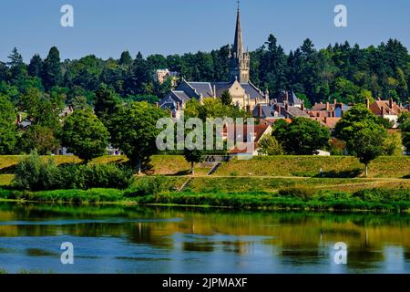 Frankreich, Loiret (45), Briare, St.-Stephans-Kirche Stockfoto