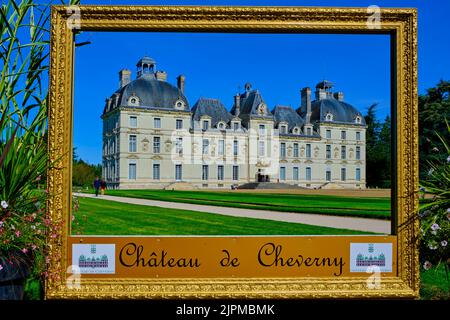 Frankreich, Loir-et-Cher (41), Cheverny, Loire-Tal, UNESCO-Weltkulturerbe, Schlösser im Loire-Tal, Schloss Cheverny Stockfoto