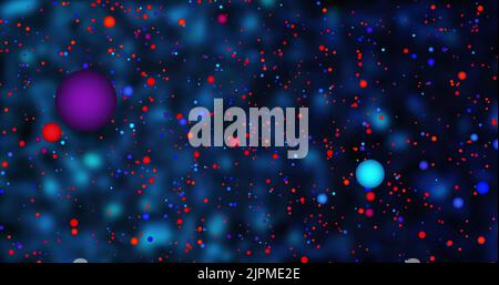 Bild des dna-Strangs auf blauem Hintergrund Stockfoto