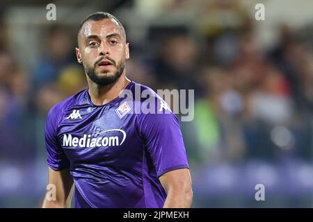 Florenz, Italien. 18. August 2022. Arthur Cabral (ACF Fiorentina) während ACF Fiorentina gegen FC Twente, UEFA Conference League Fußballspiel in Florenz, Italien, August 18 2022 Quelle: Independent Photo Agency/Alamy Live News Stockfoto